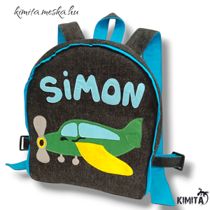 Repülős Hátizsák zöld - táska & tok - hátizsák - kishátizsák - Meska.hu