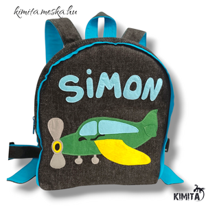 Repülős Hátizsák zöld - táska & tok - hátizsák - kishátizsák - Meska.hu