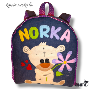 Mackós hátizsák, Táska & Tok, Hátizsák, Kishátizsák, Varrás, MESKA