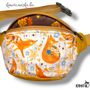 Mustár övtáska rókás mini - táska & tok - övtáska - Meska.hu