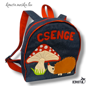 Gombás-sünis hátizsák - táska & tok - hátizsák - kishátizsák - Meska.hu