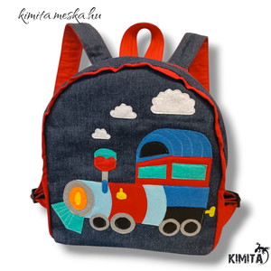 Mozdonyos hátizsák - játék & sport - ovis felszerelés - ovis hátizsák - Meska.hu