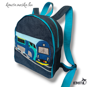 Railjet vonatos hátizsák - táska & tok - hátizsák - kishátizsák - Meska.hu