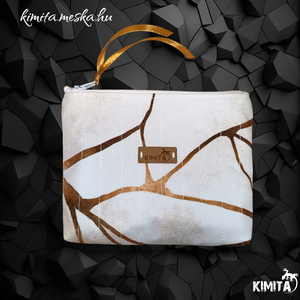 Kis méretű neszesszer - arany-márvány - táska & tok - neszesszer - Meska.hu