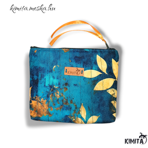 Kis méretű neszesszer - arany levelek - táska & tok - neszesszer - Meska.hu