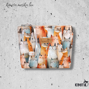 Kis méretű neszesszer - cicák, Táska & Tok, Neszesszer, Varrás, MESKA