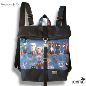 Cicás roll-top hátizsák, Táska & Tok, Hátizsák, Roll top hátizsák, Varrás, MESKA