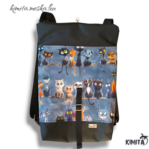 Cicás roll-top hátizsák - táska & tok - hátizsák - roll top hátizsák - Meska.hu