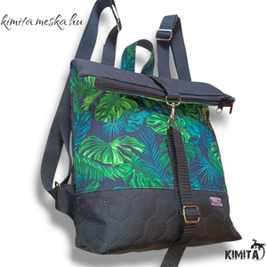 Pálma leveles roll-top hátizsák - Meska.hu