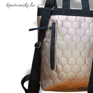 Arany roll-top hátizsák - táska & tok - hátizsák - roll top hátizsák - Meska.hu