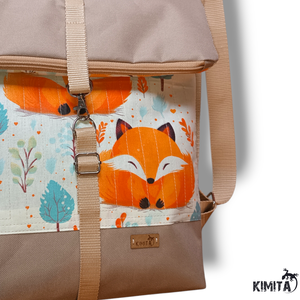 Rókás roll-top hátizsák - Meska.hu