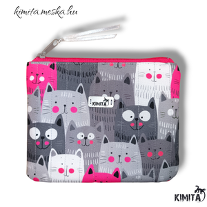 Neszesszer - pink cicák, Táska & Tok, Neszesszer, Varrás, MESKA