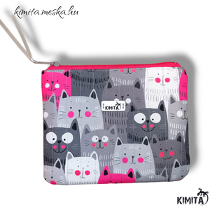Neszesszer - pink cicák - táska & tok - neszesszer - Meska.hu