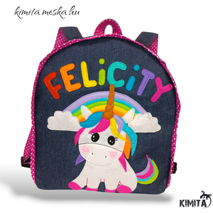 UNIKORNIS mintás hátizsák  - játék & sport - ovis felszerelés - ovis hátizsák - Meska.hu