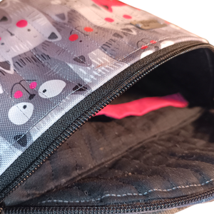 Szürke cicás övtáska - táska & tok - övtáska - Meska.hu