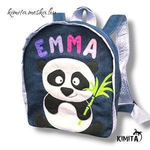 Panda macis hátizsák - táska & tok - hátizsák - kishátizsák - Meska.hu