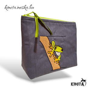 Neszesszer - Békás szürke - táska & tok - neszesszer - Meska.hu