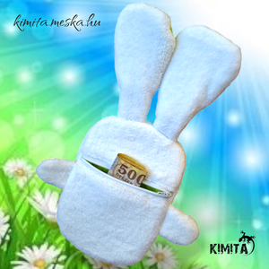 Pénzátadó nyuszi-húsvét - ünnepi díszek, dekorációk - húsvéti díszek és dekorációk - húsvéti pénzátadó - Meska.hu