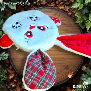 Ajándékátadó nyuszi-húsvét - ünnepi díszek, dekorációk - húsvéti díszek és dekorációk - húsvéti ajándékátadó - Meska.hu