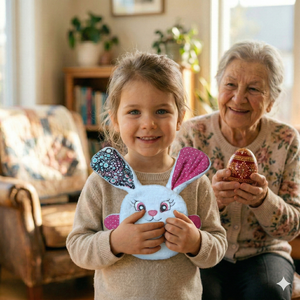 Pénzátadó nyuszi-húsvét - ünnepi díszek, dekorációk - húsvéti díszek és dekorációk - húsvéti pénzátadó - Meska.hu
