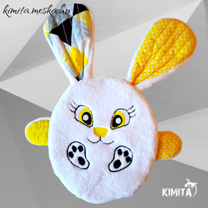 Húsvéti nyuszi zsebbel, Ünnepi díszek, dekorációk, Húsvéti díszek és dekorációk, Húsvéti asztaldíszek, Varrás, MESKA