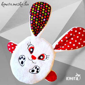 Húsvéti nyuszi zsebbel, Ünnepi díszek, dekorációk, Húsvéti díszek és dekorációk, Húsvéti asztaldíszek, Varrás, MESKA