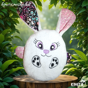 Húsvéti nyuszi zsebbel - ünnepi díszek, dekorációk - húsvéti díszek és dekorációk - húsvéti pénzátadó - Meska.hu