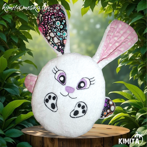 Húsvéti nyuszi zsebbel - ünnepi díszek, dekorációk - húsvéti díszek és dekorációk - húsvéti pénzátadó - Meska.hu