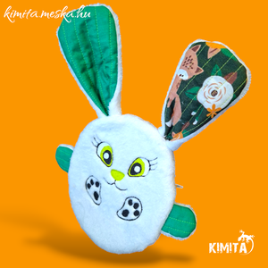 Húsvéti nyuszi zsebbel - ünnepi díszek, dekorációk - húsvéti díszek és dekorációk - húsvéti pénzátadó - Meska.hu