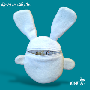 Húsvéti nyuszi zsebbel - ünnepi díszek, dekorációk - húsvéti díszek és dekorációk - húsvéti pénzátadó - Meska.hu