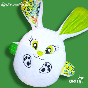 Húsvéti nyuszi zsebbel - ünnepi díszek, dekorációk - húsvéti díszek és dekorációk - húsvéti pénzátadó - Meska.hu