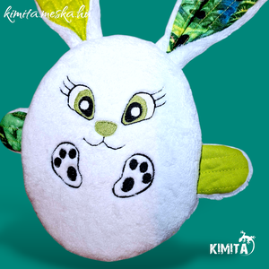 Húsvéti nyuszi zsebbel - ünnepi díszek, dekorációk - húsvéti díszek és dekorációk - húsvéti pénzátadó - Meska.hu