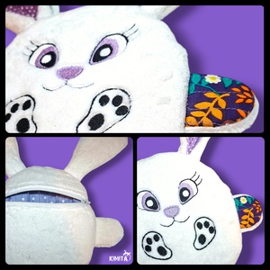 Húsvéti nyuszi zsebbel - ünnepi díszek, dekorációk - húsvéti díszek és dekorációk - húsvéti pénzátadó - Meska.hu