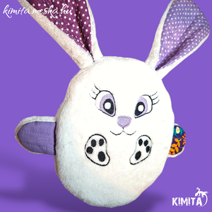 Húsvéti nyuszi zsebbel - ünnepi díszek, dekorációk - húsvéti díszek és dekorációk - húsvéti pénzátadó - Meska.hu