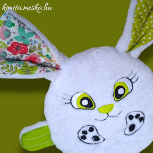 Húsvéti nyuszi zsebbel - ünnepi díszek, dekorációk - húsvéti díszek és dekorációk - húsvéti pénzátadó - Meska.hu