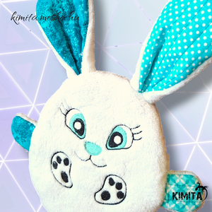 Húsvéti nyuszi zsebbel - ünnepi díszek, dekorációk - húsvéti díszek és dekorációk - húsvéti asztaldíszek - Meska.hu