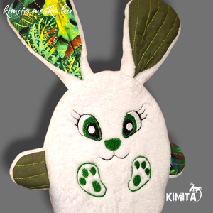 Húsvéti nyuszi zsebbel - ünnepi díszek, dekorációk - húsvéti díszek és dekorációk - húsvéti pénzátadó - Meska.hu