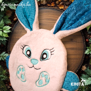 Húsvéti nyuszi zsebbel - ünnepi díszek, dekorációk - húsvéti díszek és dekorációk - húsvéti pénzátadó - Meska.hu