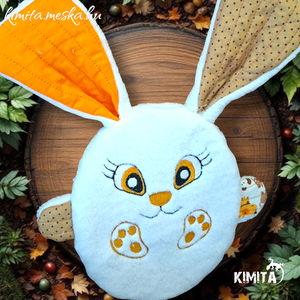 Húsvéti nyuszi zsebbel - ünnepi díszek, dekorációk - húsvéti díszek és dekorációk - húsvéti pénzátadó - Meska.hu