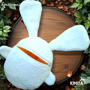 Húsvéti nyuszi zsebbel - ünnepi díszek, dekorációk - húsvéti díszek és dekorációk - húsvéti pénzátadó - Meska.hu