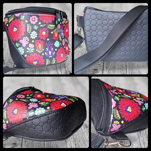 Népi mintás crossbody táska - táska & tok - kézitáska & válltáska - vállon átvethető táska - Meska.hu
