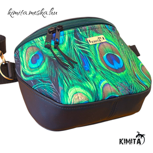 Páva tollas crossbody táska - táska & tok - kézitáska & válltáska - vállon átvethető táska - Meska.hu