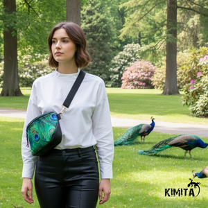 Páva tollas crossbody táska - Meska.hu