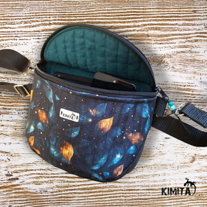 Levél mintás crossbody táska - táska & tok - kézitáska & válltáska - vállon átvethető táska - Meska.hu