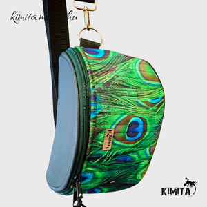 Páva tollas crossbody táska - táska & tok - kézitáska & válltáska - vállon átvethető táska - Meska.hu
