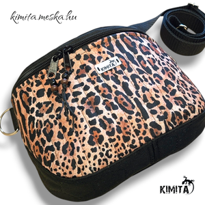 Leopárd mintás crossbody táska - táska & tok - kézitáska & válltáska - vállon átvethető táska - Meska.hu