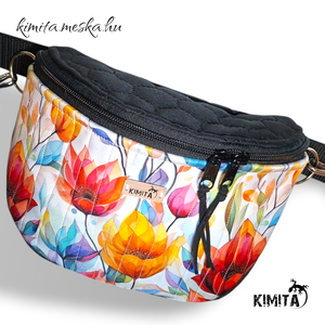 Virágok crossbody táska - táska & tok - kézitáska & válltáska - vállon átvethető táska - Meska.hu