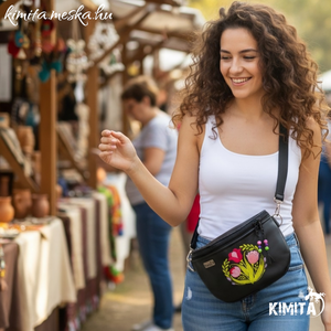 Himzett crossbody táska - Meska.hu
