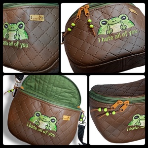 Békás crossbody táska - táska & tok - kézitáska & válltáska - vállon átvethető táska - Meska.hu