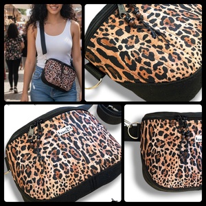 Leopárd mintás crossbody táska - táska & tok - kézitáska & válltáska - vállon átvethető táska - Meska.hu